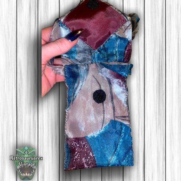 VINTAGE Mens Retro Neck Tie Crossbody Bag, Upcycled Repurposed Shoulder Mini Pur - Picture 3 of 9